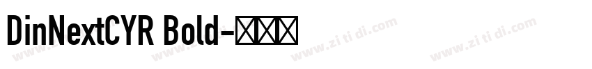 DinNextCYR Bold字体转换